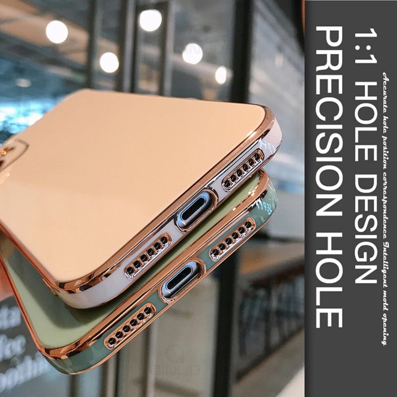 Nhà ở Silicone mềm với mạ vuông Cho Realme GT GT2 Pro Neo3 Neo2 Neo 3 2 X7 V15 Q3 X2 XT 4G 5G 2022