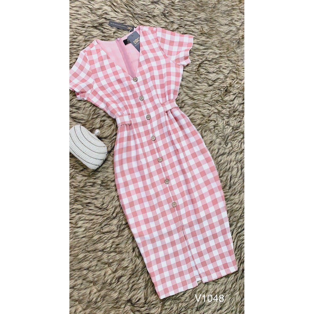 [ xả kho ] MiD Đầm suông nơ eo V1048Mie Design ảnh thật