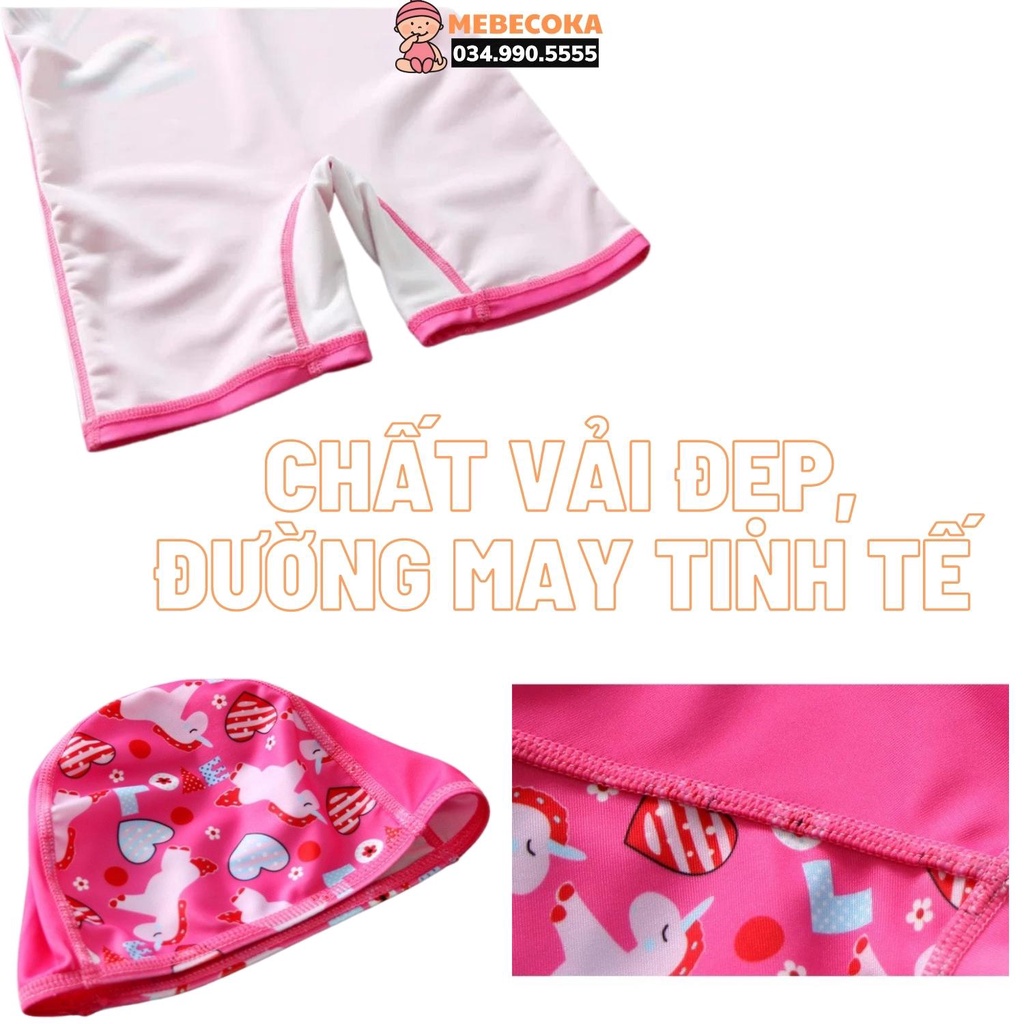 [TẶNG KÈM MŨ - FREE SHIP] Bộ đồ bơi LIỀN THÂN NGỰA PONY hồng siêu dễ thương, hàng cao cấp