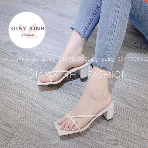 Sandal cao gót 7cm thiết kế cute sỏ ngón đang rất hot hiện nay S15