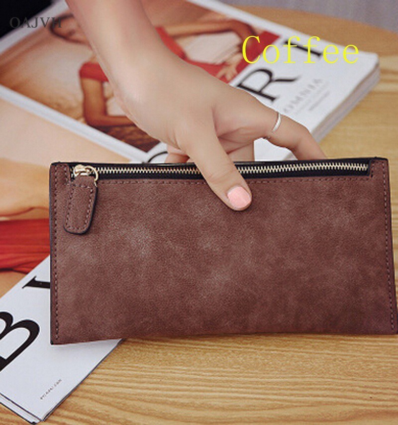 OA Women Purse Wallet Vintage Card Phone Storage Bag Long PU Leather Wallets Zipper Handbag