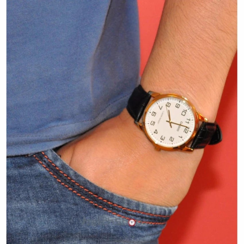 Đồng hồ nam dây da Casio chính hãng Anh Khuê MTP-V001GL-7BUDF