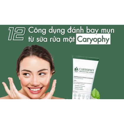 Sữa Rửa Mặt Ngừa Mụn, Kiềm Dầu Caryophy Portulaca Foam Cleanser 150ml