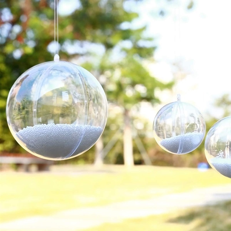 Hộp Nhựa Trong Suốt 5/6/8/10 Cm Đựng Kẹo/Kẹo/Socola Trang Trí Giáng Sinh