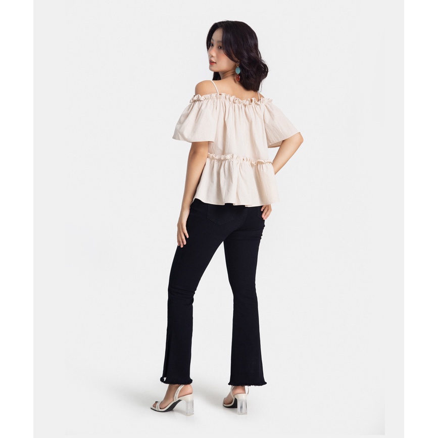 Áo Kiểu Nữ Thời Trang HNOSS 2 Dây Bẹt Vai Rút Nhún HNAKI049