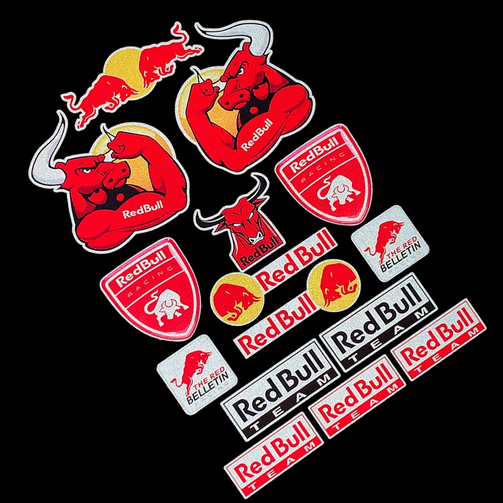 Redbull Đề Can Vinyl Da Dán Xe Hơi / Mũ Bảo Hiểm Xe Máy F1 Phản Quang MotoGP Red Bull Chống Thấm Nước
