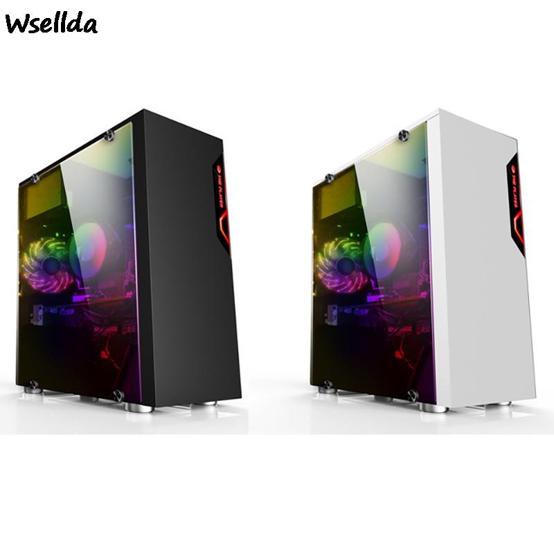 Vỏ Case Vỏ Máy Tính , Có Led Góc , 1 Mặt Kính Cường Lực - New box