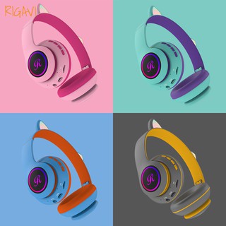 Tai Nghe Mèo Bluetooth, Headphone CT-66 Tai Mèo Siêu CUTE Siêu Dễ Thương Với Âm BASS Mạnh Mẽ - RIGAVI