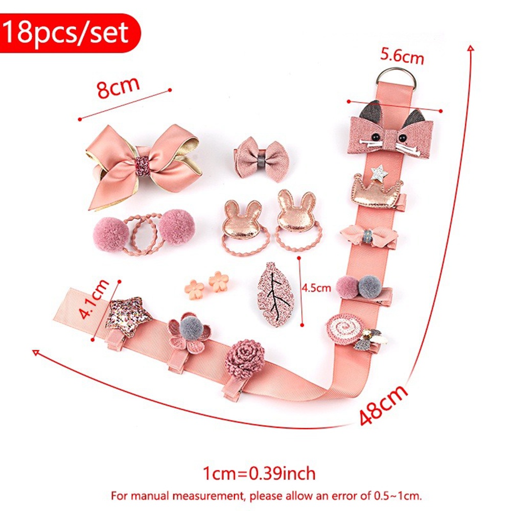 Set 18 Kẹp Tóc Nơ Thời Trang Cho Bé Gái