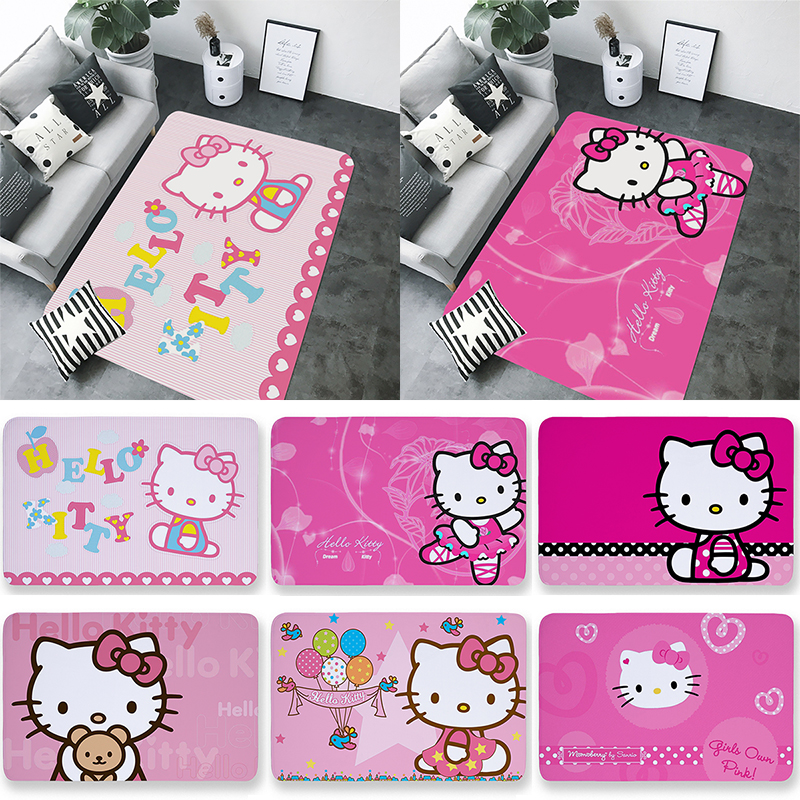 Thảm Trải Sàn Phòng Khách Hình Hello Kitty
