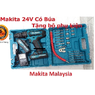 Máy khoan Pin MAKITA 24V + 2 PIN + CÓ KHOAN BÚA + PHỤ KIỆN