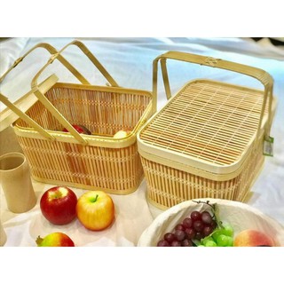 Làn tre đựng hoa quả đi pinic
