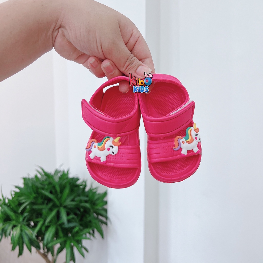 ￼￼Sandal Xốp Cho Bé Gái Siêu Nhẹ Siêu Bền Hoạ Tiết Ngựa Pony SA409