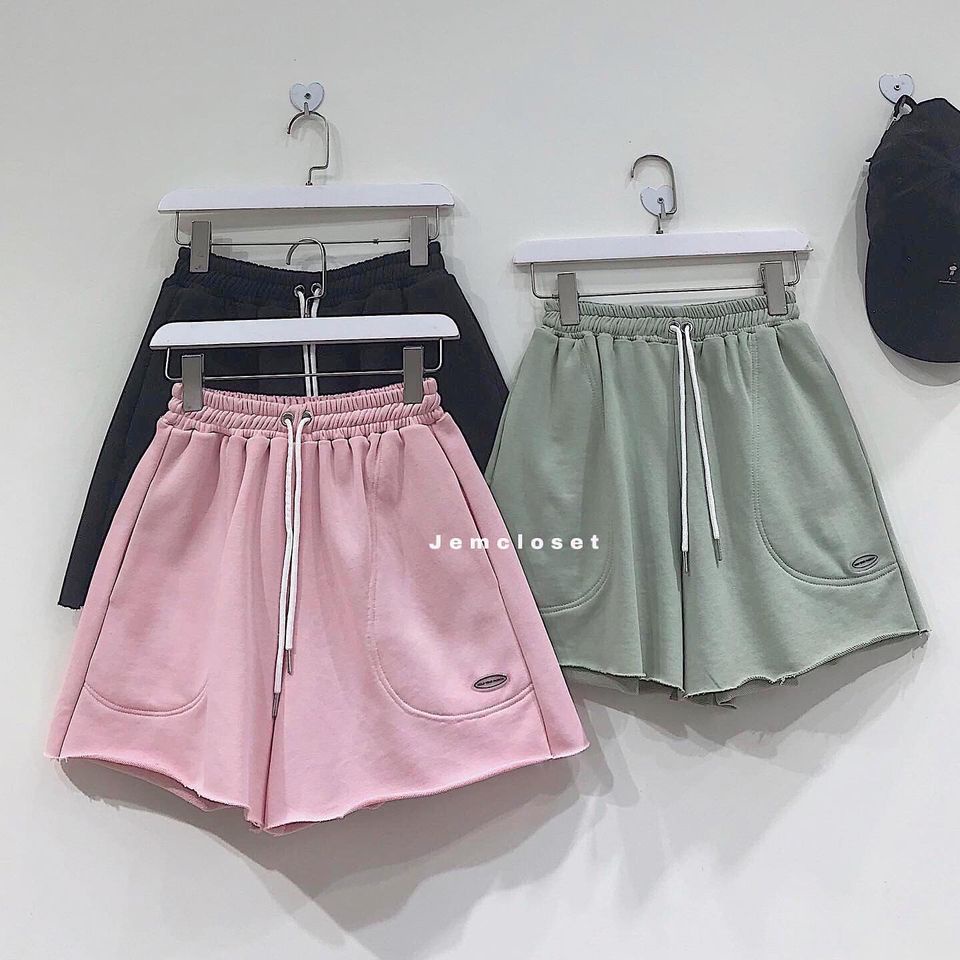 Quần Đùi Nữ Ống Rộng JEM CLOSET Chất Vải Chân Cua Quần Short Nữ Ống Rộng IKIN Eo Co Giãn Có Túi Nhiều Màu Mặc Ở Nhà 2773