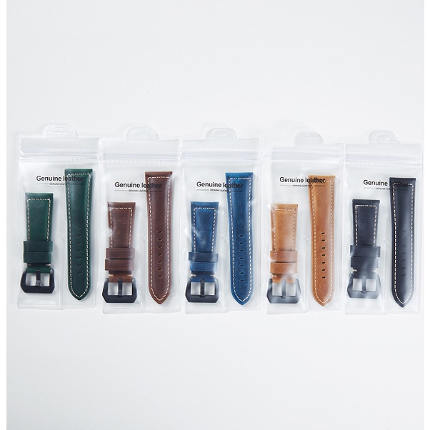 Dây Đeo Bằng Da Thật Màu Trơn Cho Đồng Hồ Panerai PAM111 441 20mm 22mm 24mm 26mm