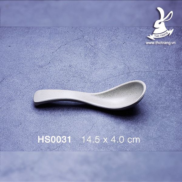 Muỗng Cơm Ngắn Màu Nâu Nhám Nhựa Melamine HS0031NN 14.5*4cm