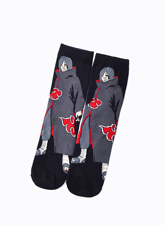 Vớ Giữ Ấm In Họa Tiết Hoạt Hình NARUTO Akatsuki Pein Konan Itachi Orochimaru Sasori Deidara Hidan Màu Đỏ Vui Nhộn Cho Người Lớn