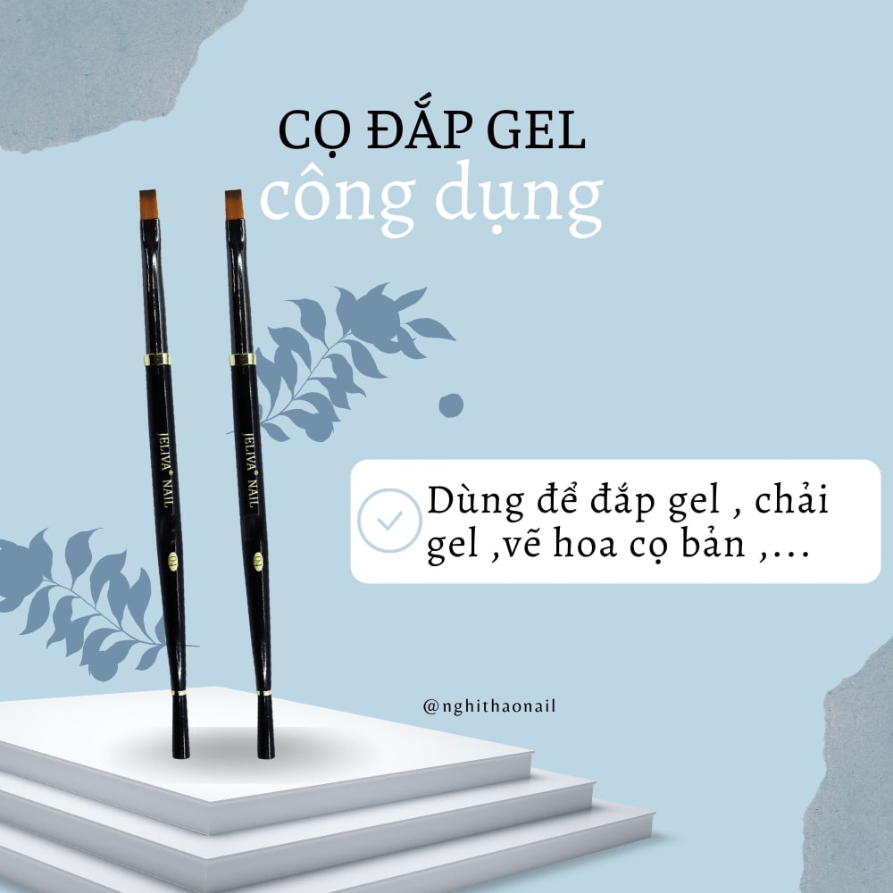 Cọ đắp gel móng đầu vuông Jeliva số 04