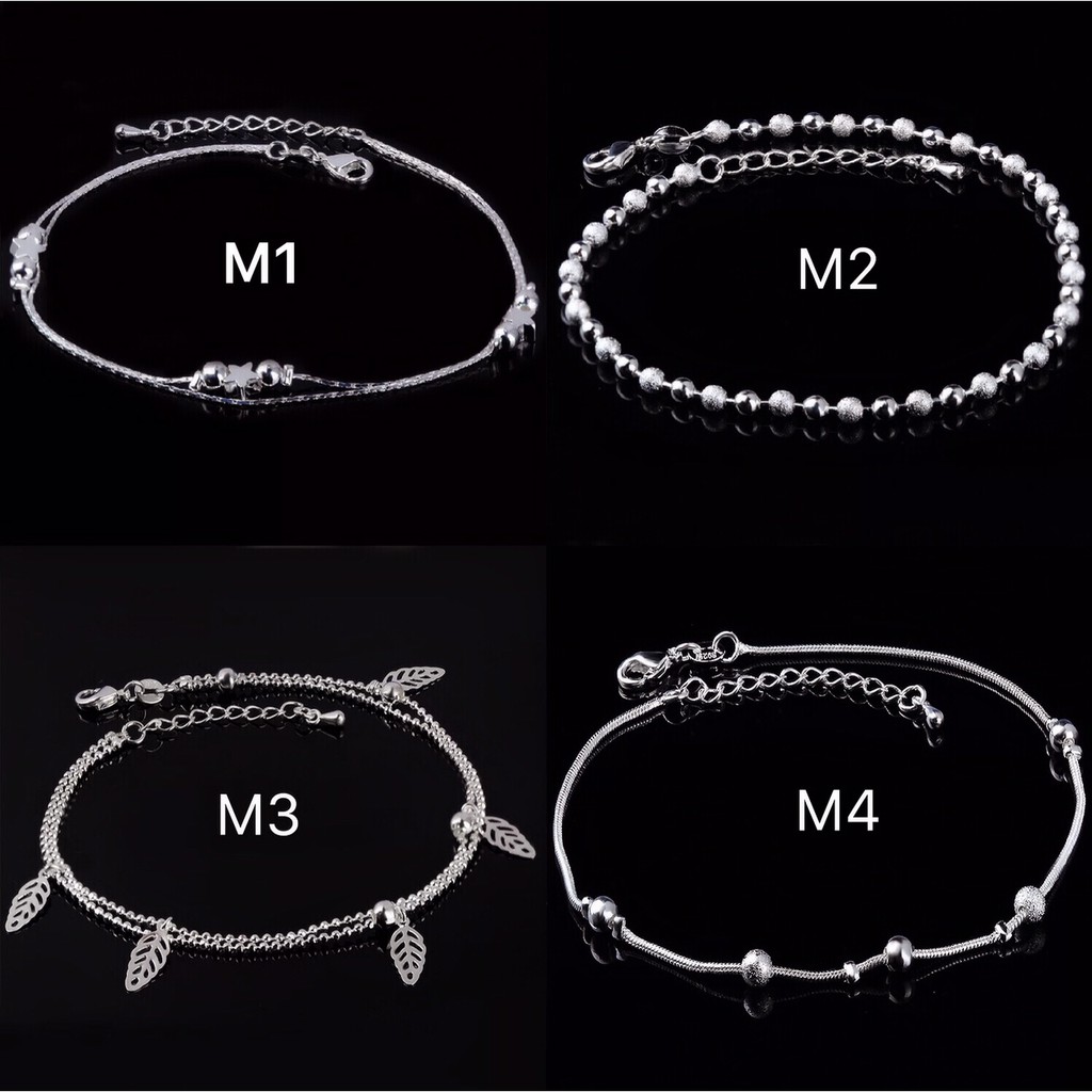 Vòng chân lắc chân bạc Hàn Quốc 18 mẫu LC29 | BigBuy360 - bigbuy360.vn