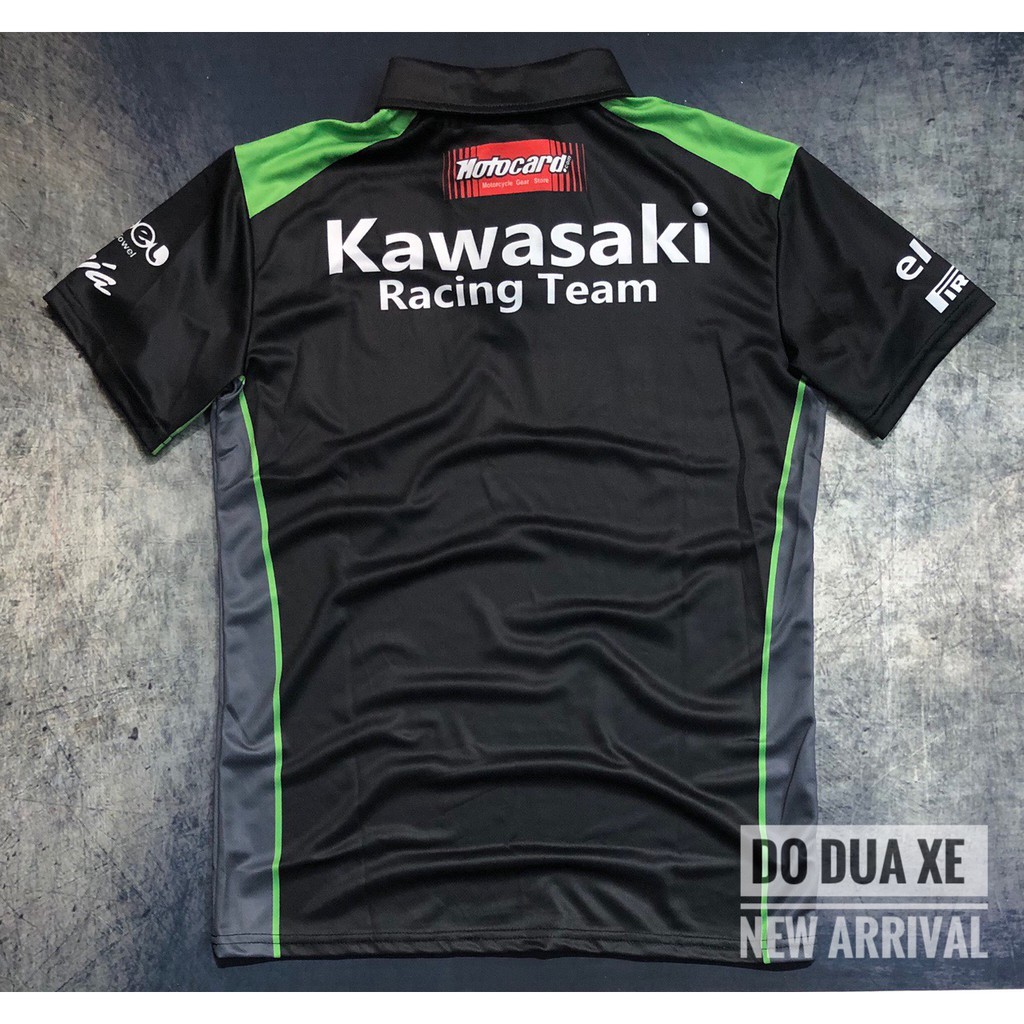 Áo thun đua xe polo Kawasaki