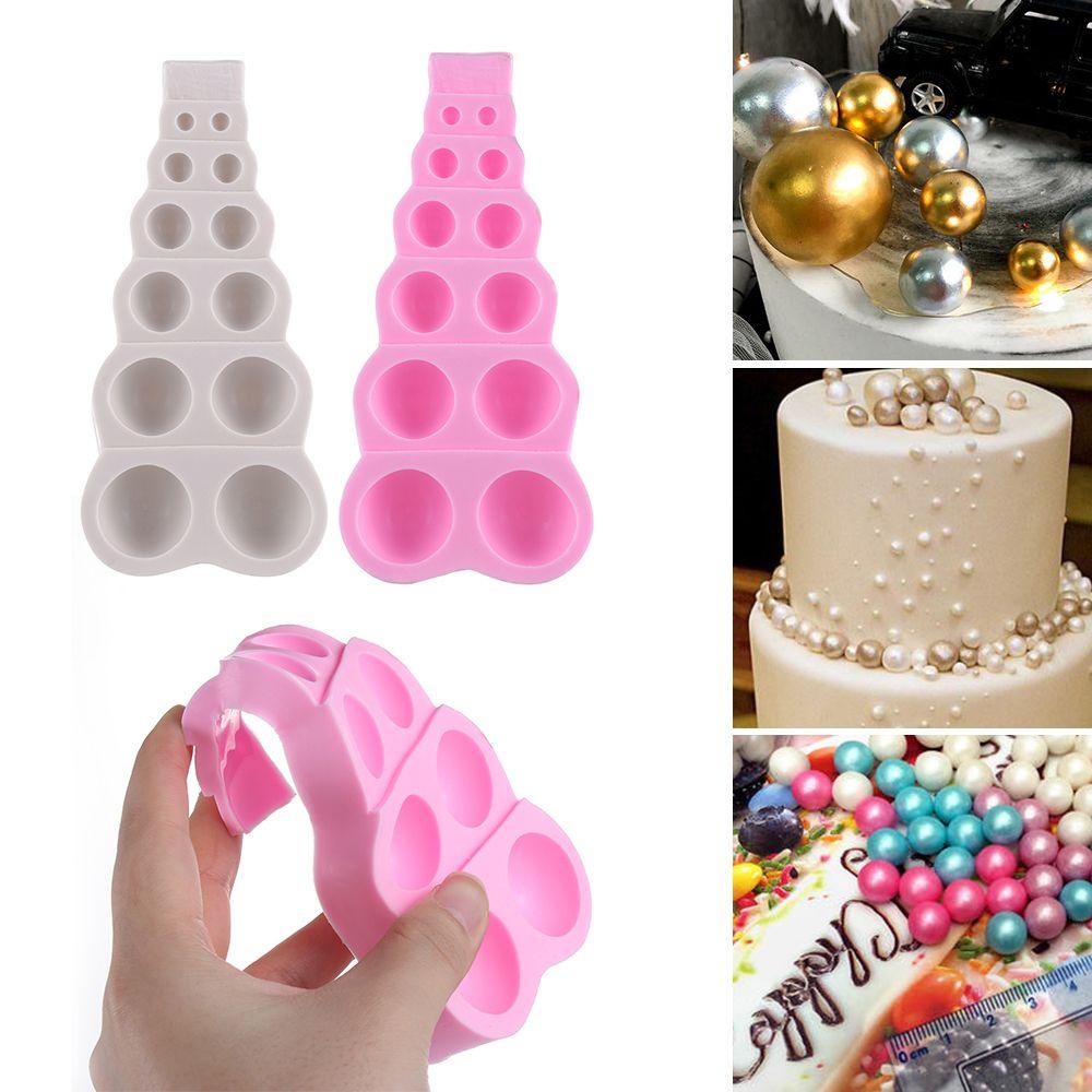 Khuôn Silicone Làm Bánh Hình Nửa Quả Bóng 3D Độc Đáo