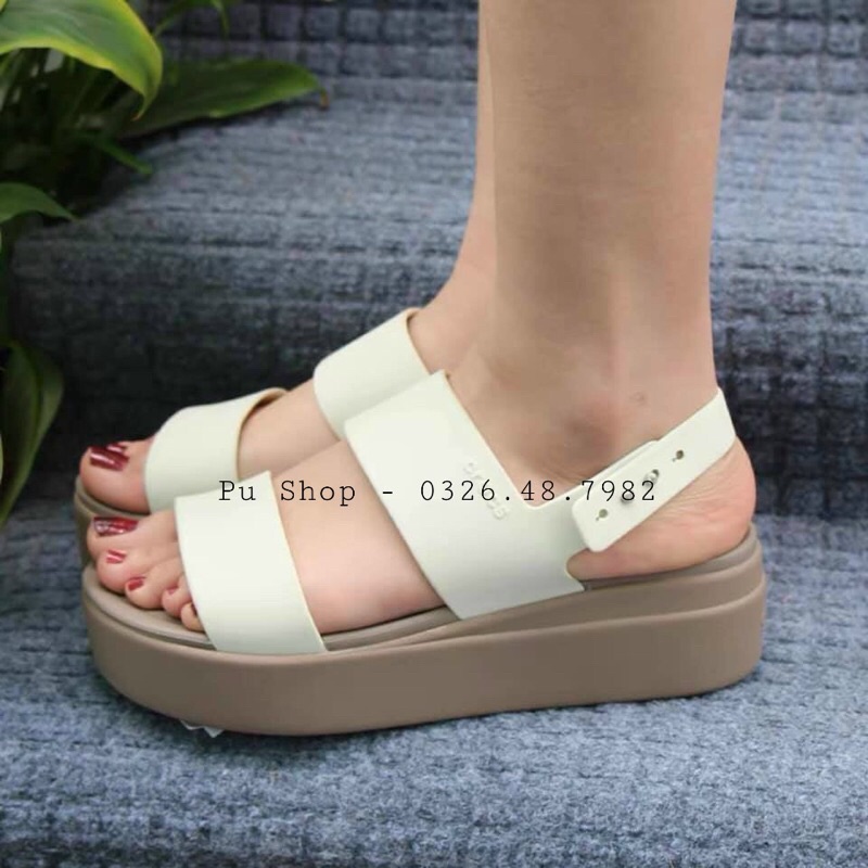 [F1] Giày Sandal Nữ Cross Brooklyn - Giày Xăng Đan Nữ Đế Xuồng Siêu Em