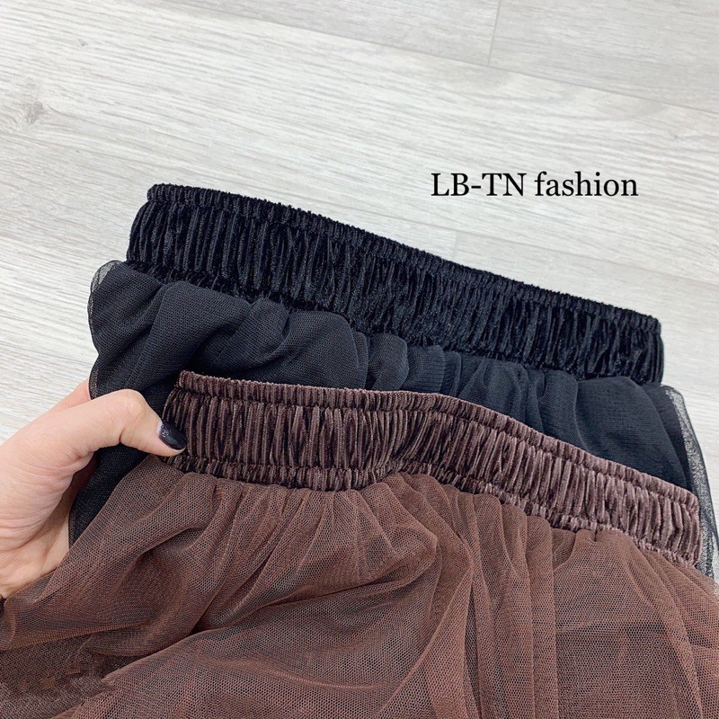 CHÂN VÁY LƯỚI MIDI MS16289