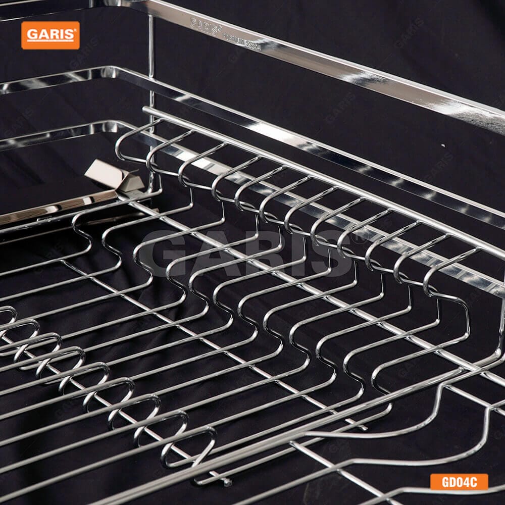 [FREESHIP HCM] Giá Bát Đĩa Garis GD04C - Nan Vuông - Inox 304 - Dùng Cho Cánh Mở