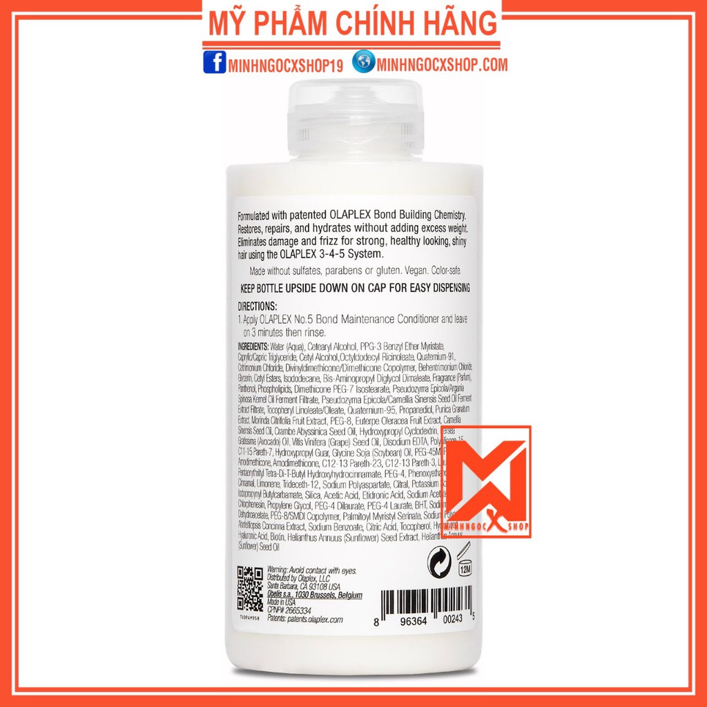 Dầu xả duy trì liên kết tóc OLAPLEX NO5 250ml chính hãng