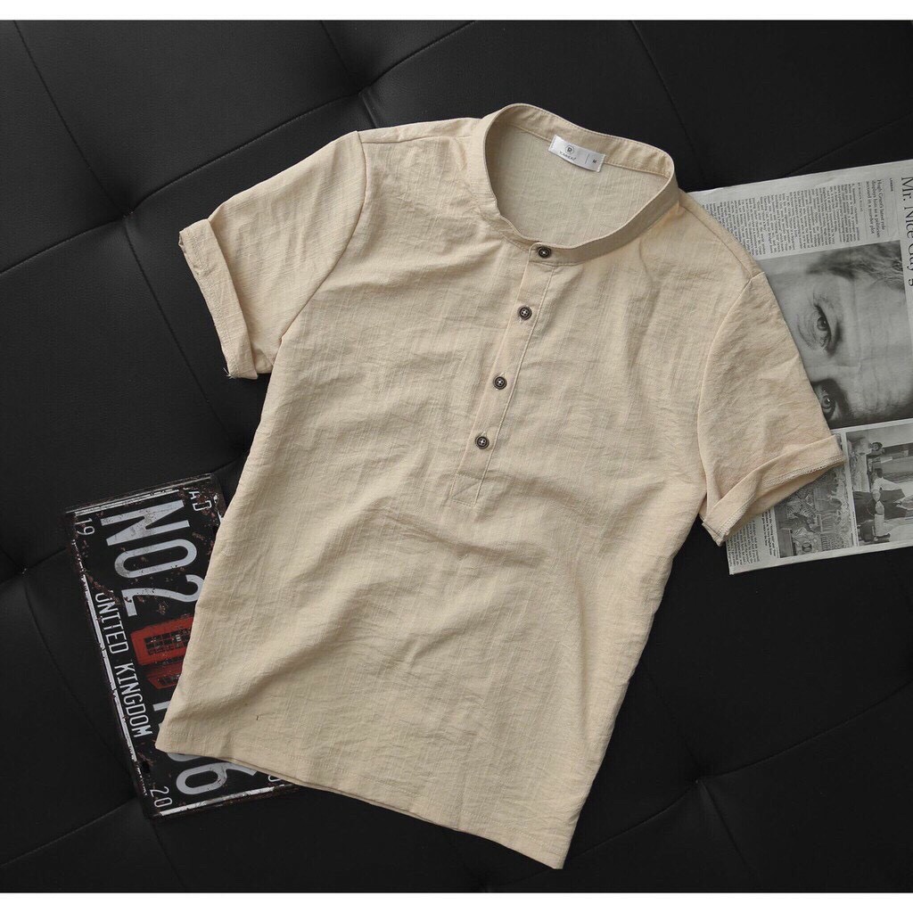 ÁO ĐŨI NAM VẢI CO GIÃN CHÍNH PHẨM LOẠI 1 CỔ TRỤ TAY NGẮN PHONG CÁCH HÀN QUỐC HOT TREND 2021 | BigBuy360 - bigbuy360.vn