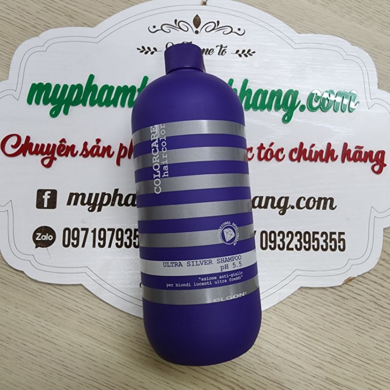 Dầu gội và xả dành cho tóc tẩy trắng, tóc bạch kim Elgon Silver shampoo 300ml - 1000ml