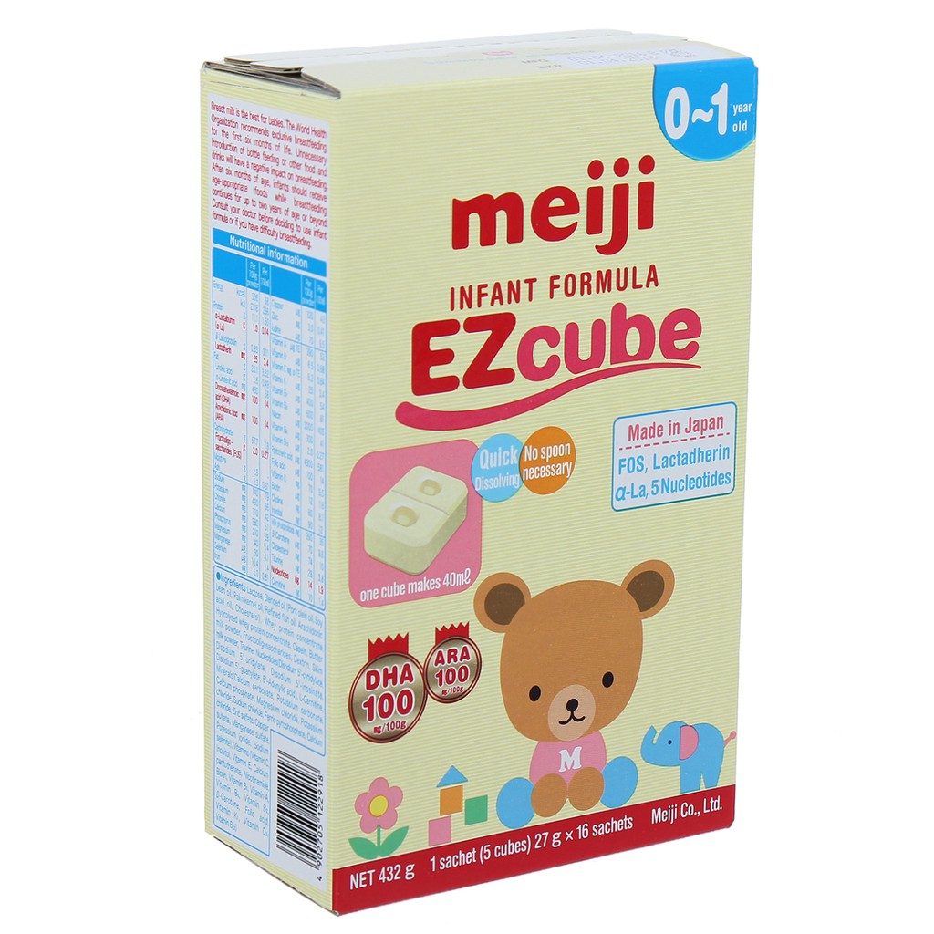 [Hàng Cty - Sale] 1 thanh Sữa Meiji cube  0-1 tuổi ( Hàng nhập khẩu )