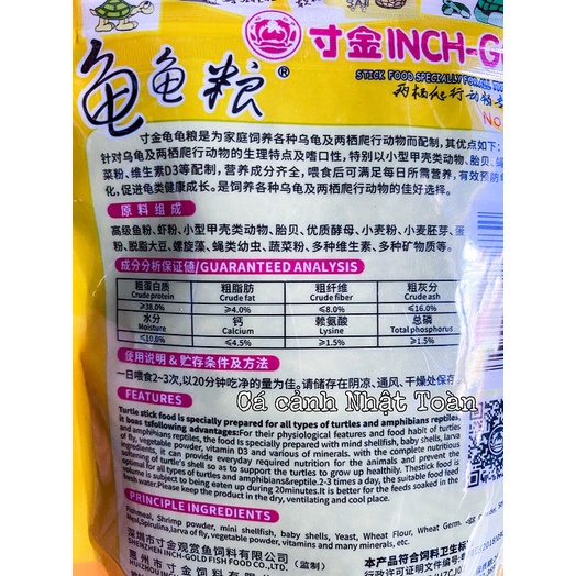 THỨC ĂN CHUYÊN CHO CÁC LOẠI RÙA INCH GOLD GÓI 100G 200G