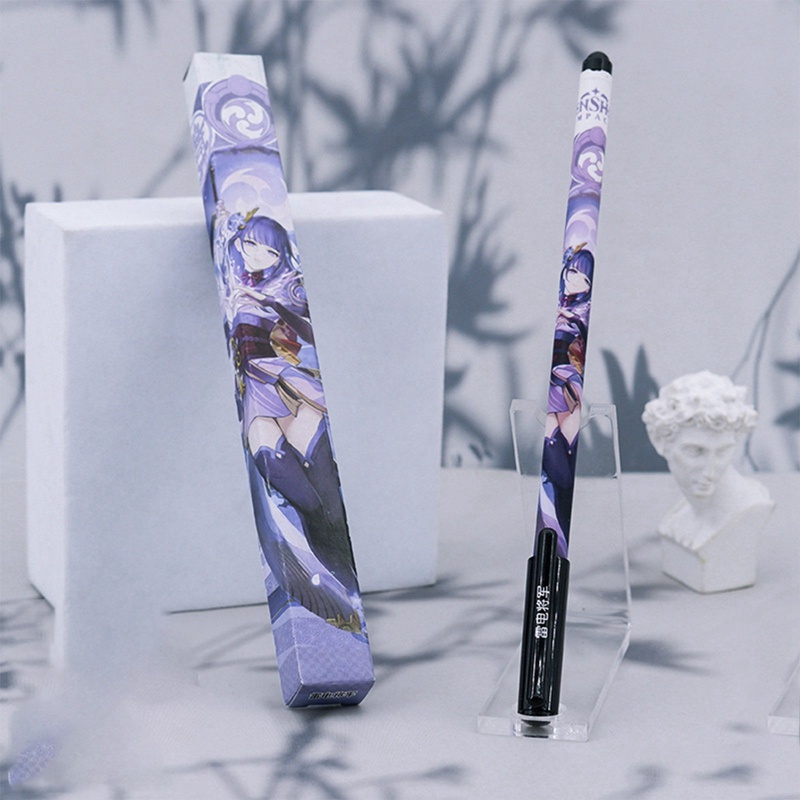 Bút bi mực gel ngòi 0.5mm họa tiết anime Genshin Impact