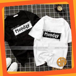 Áo thun unisex các ngày trong tuần trắng đen CHẤT LƯỢNG