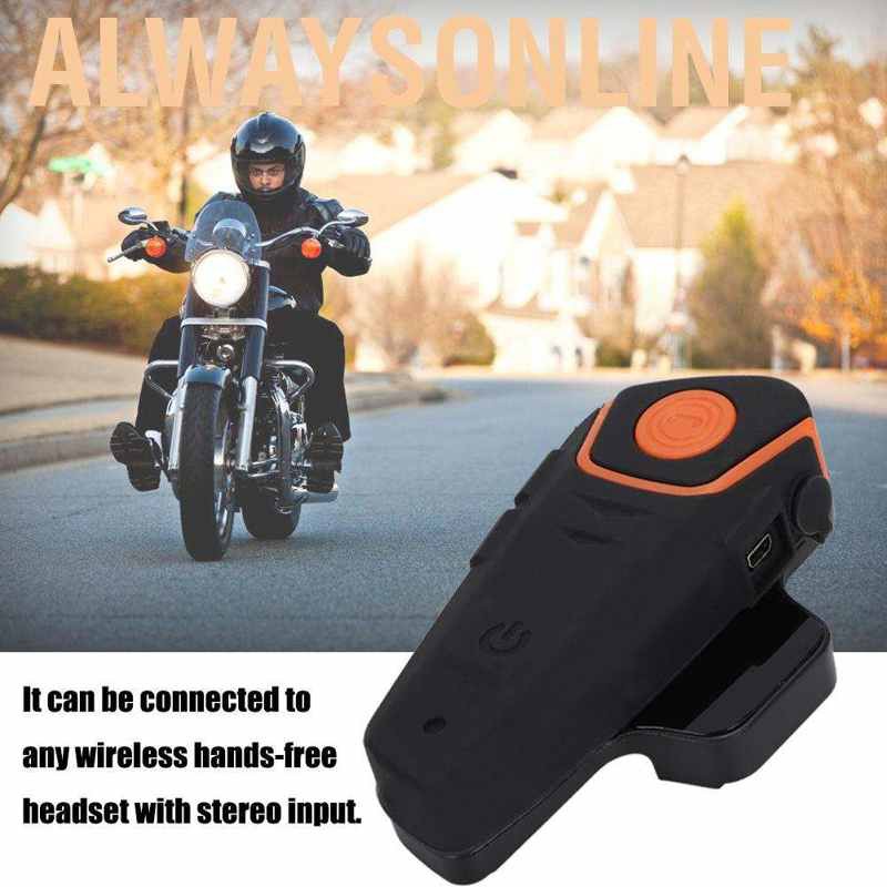 Alwaysonline Motorcycle Helmet Bluetooth Headset Motorbike Outdoor Headphone Earphone Earbuds