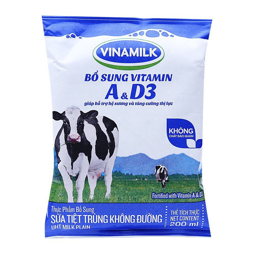 SỮA VINAMILK CÓ ĐƯỜNG/ ÍT ĐƯỜNG/ KHÔNG ĐƯỜNG/ DÂU/ SOCOLA TÚI 220ML date mới | BigBuy360 - bigbuy360.vn