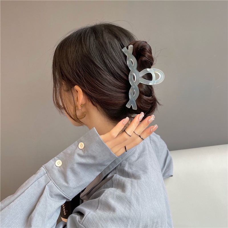 Kẹp Tóc Nhựa Thiết Kế Đơn Giản Nhiều Màu Thời Trang Tùy Chọn Cho Nữ