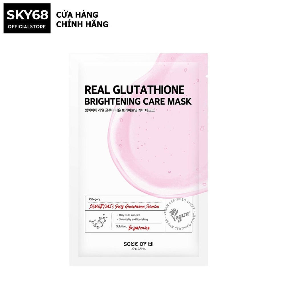 Mặt Nạ Dưỡng Sáng Da, Làm Đều Màu Da Some By Mi Real Glutathione Brightening Care Mask 20g - Glutathione