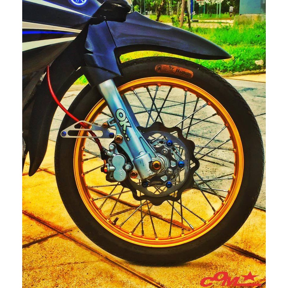 Niềng nhôm xe máy Comstar -hợp kim nhôm phiên bản Vàng E 1.6 và 1.6 vàng bóng Thái Lan