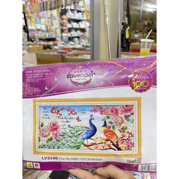 Tranh Đính Đá/Tranh Thêu Cha Mẹ Lv160,Lv3160