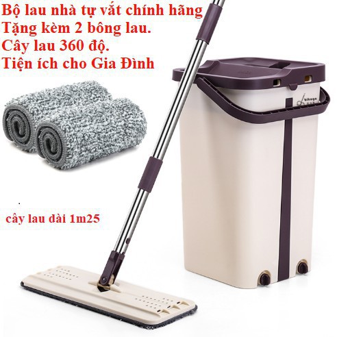 Bộ Cây Lau Nhà 2 Ngăn Tự Vắt Tiện Dụng