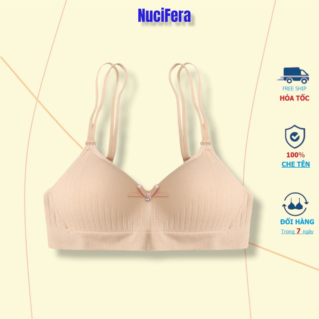Áo lót nữ AL62 không gọng đệm mỏng mút mềm ôm nâng ngực cho ngực đang phát triển NuciFera
