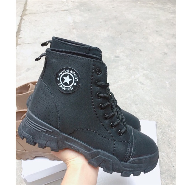 [Mã FAGREEN245 giảm 10% tối đa 30k đơn từ 99k] Giày Boot Thể Thao Cao Cổ Chât Da Mịn Sườn Logo Cực Chất H1(Fullbox) | BigBuy360 - bigbuy360.vn