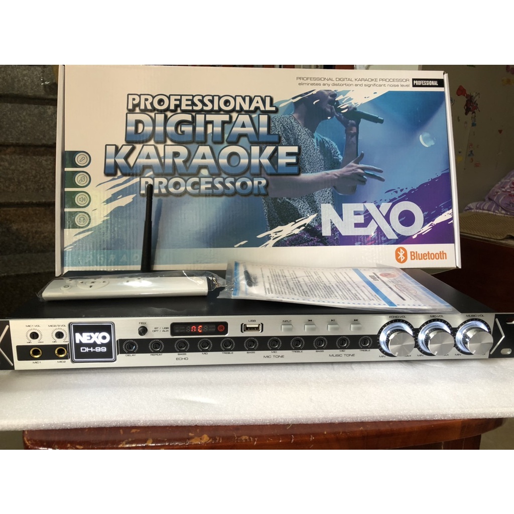 Vang Cơ NEX0 -DH99   Có Chống Hú Tốt. Kết Nối Quang Học OPTICAL, BLUETOOTH, USB, AUX1,AUX2..NHẠC HAY