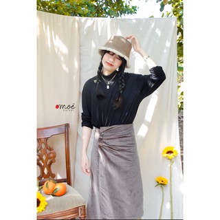 Chân váy lệch tà Take - Take skirt [ xám nhung ]