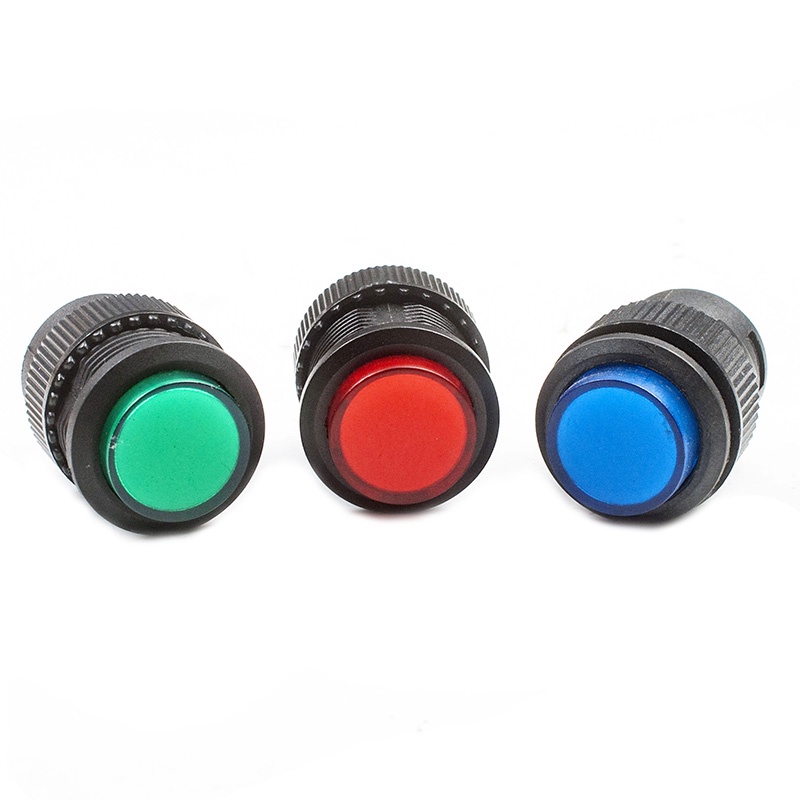 Hàng có sẵn * R16-503AD R16-503BD Tròn 15A / 250V Tự khóa / tạm thời Công tắc nút nhấn không khóa Đỏ