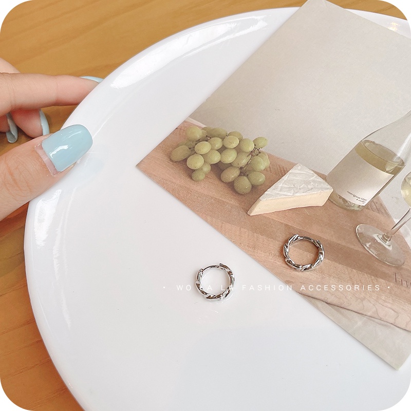 Bông tai bằng đồng phong cách Hàn Quốc đơn giản thời trang