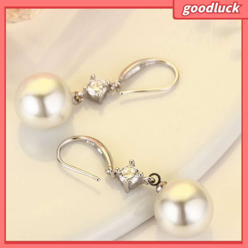 Khuyên Tai Móc Đính Đá / Ngọc Trai Giả Thời Trang Cho Nữ