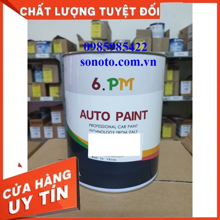 QP1136 Sơn gốc 1K màu đỏ tím mạnh - đỏ mận 1K hiệu Autopaint hệ 1K lon 1 Lít ( Sơn oto xe máy )